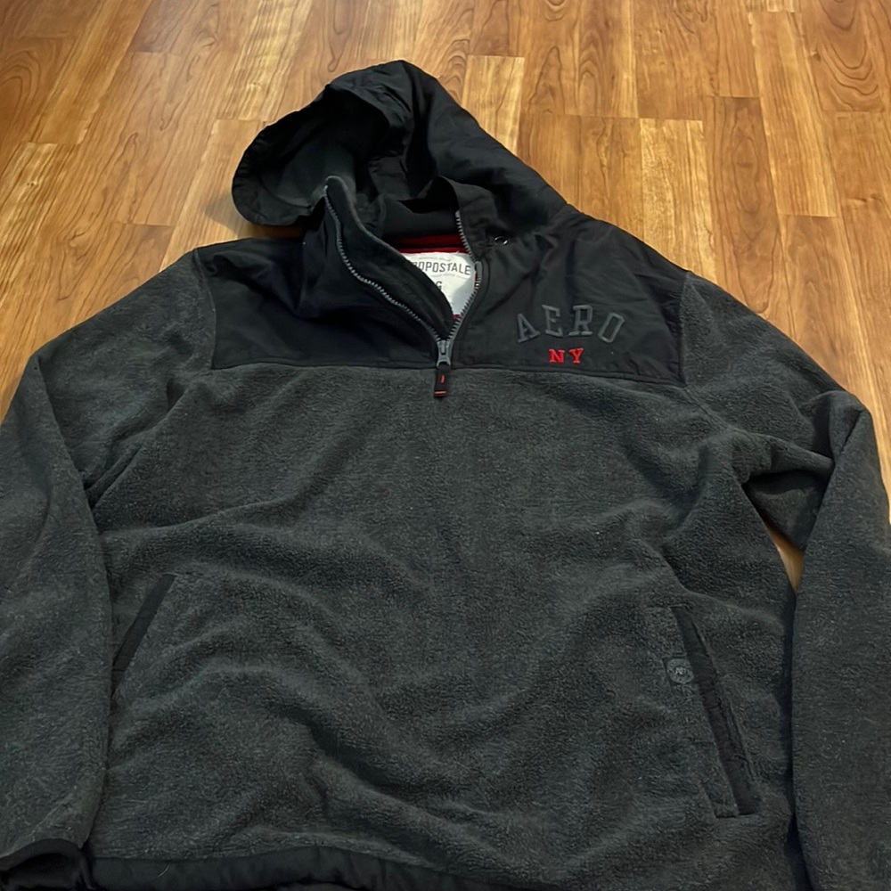 Aeropostale Fleece Quarter-Zip with Hood